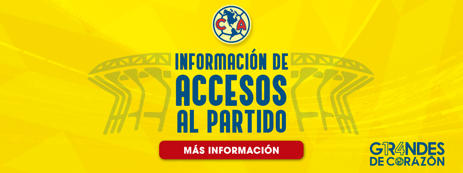 información de Accesos al partido de Club América