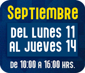 Del lunes 11 al jueves 14 septiembre de 10h a 16h